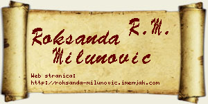 Roksanda Milunović vizit kartica